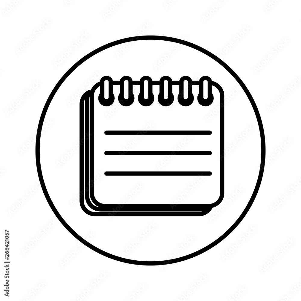 Poster paper notepad isolated icon