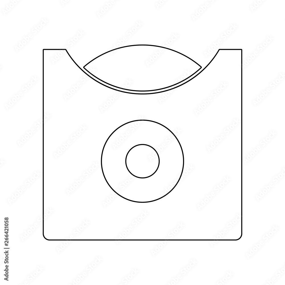 Poster cd disk packaging icon. element of web for mobile concept and web apps icon. outline, thin line icon