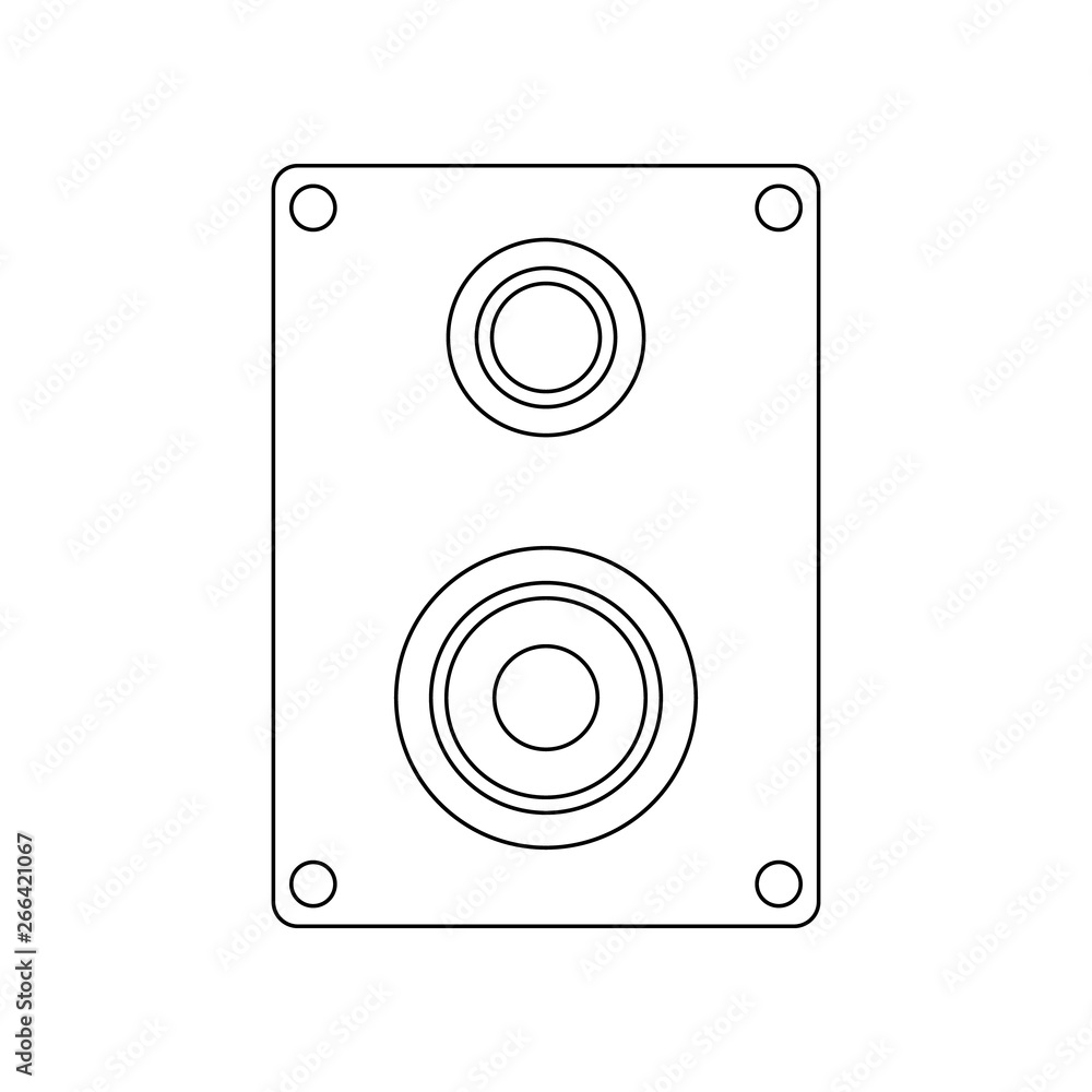 Aufkleber acoustic system icon. element of web for mobile concept and web apps icon. outline, thin line icon f