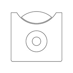 cd disk packaging icon. Element of web for mobile concept and web apps icon. Outline, thin line icon for website design and development, app development