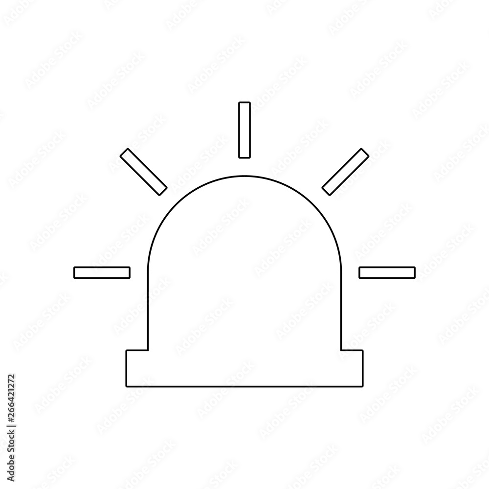 Aufkleber siren icon. element of web for mobile concept and web apps icon. outline, thin line icon for website