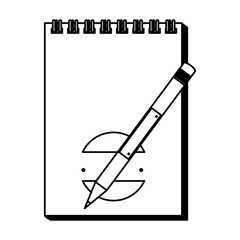 paper notepad with pencil writing