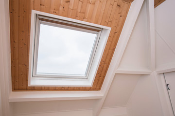 Skylight on a residential home, interior shot modern design