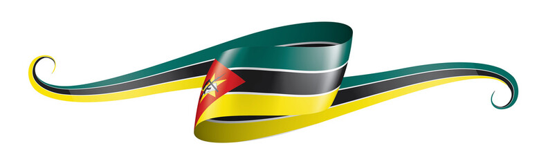 Mozambique flag, vector illustration on a white background