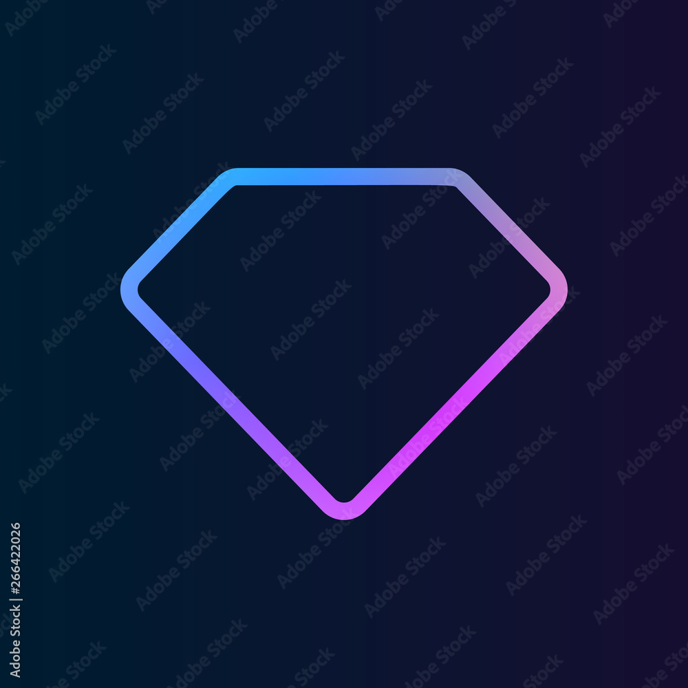 Poster diamond nolan icon. simple thin line, outline vector of web icons for ui and ux, website or mobile a