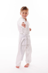 Little karate boy