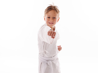 Little karate boy