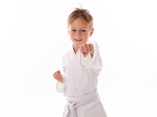 Little karate boy