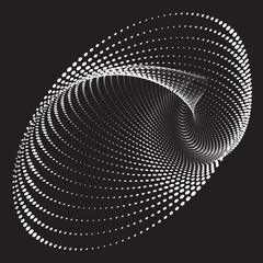 Dotted Halftone Vector Spiral Pattern or Texture