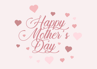 Lettering Art to Celebrate the Mother's Day. Vector Illustration Card. 