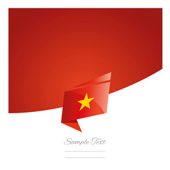 New abstract Vietnam flag origami red background vector