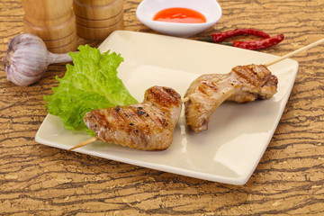 Chicken wings skewer