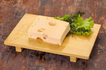Maasdam cheese brick