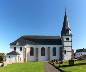 Fototapeta na wymiar The church of Schleidweiler village near Trier in Germany