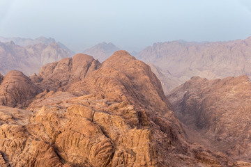 Middle East or Africa, picturesque bare mountain range and a large sandy valley desert landscapes landscape photography