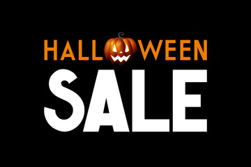 Fototapeta na wymiar Halloween sale - typography