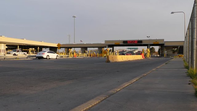 Mexico United States Border Vehicle and Walking Entrance