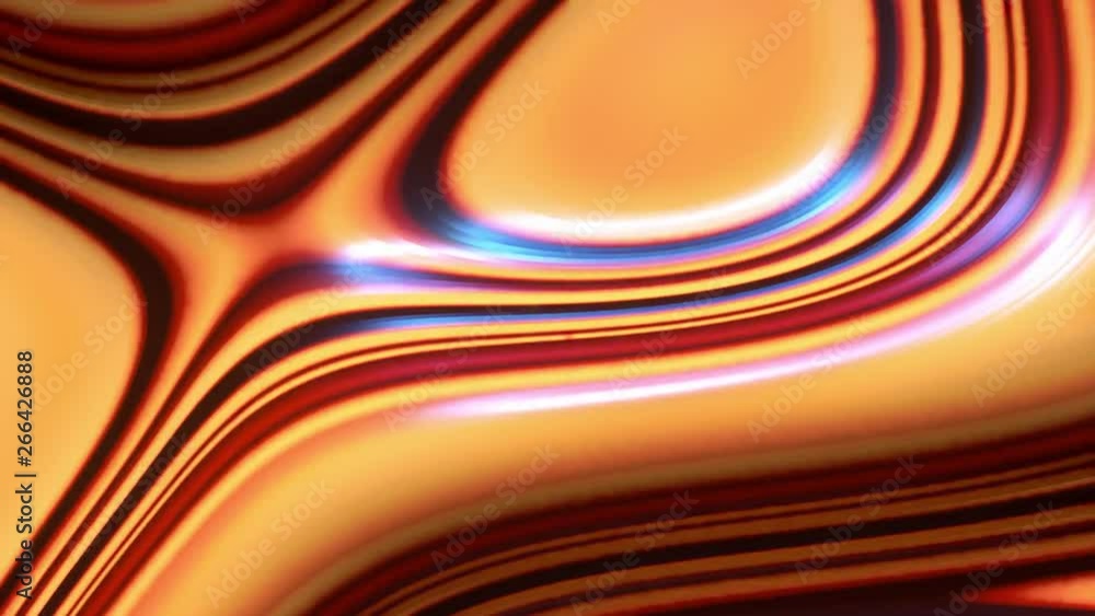 Poster wavy dynamic surface. abstract background with colorful striped ripples. motion design template. 3d 