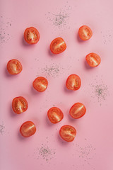 tomatoes. Fresh salad. Geometry