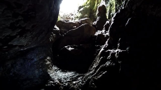 hiking in a crystal cave in texas garner state park