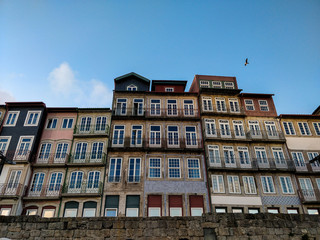 Buildings that can be seen from the banks of the Duero river.