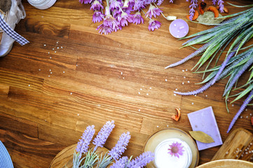 Natural cosmetics background, hand made soap