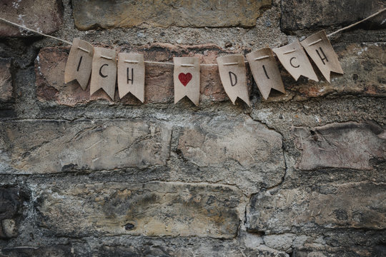 Wimpelkette Ich liebe dich