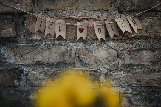 Wimpelkette Ich liebe dich