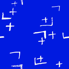 Obraz premium Tie Dye Japanese Geometric Shibori Seamless Pattern. Boho Tie Dye Vector Batik. Scribble Cartoon Doodle Craft Texture. Geo Wabi Sabi Minimalist Kimono Print. Scribble Craft Doodle Seamless Collage