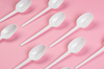 Plastic utensils, Forks, spoons, knives. Picnic dishes. not eco-friendly plastic. Environmental...