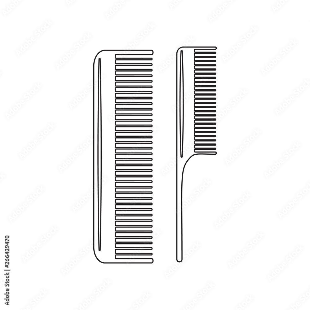 Poster combs icon. element of beauty salon for mobile concept and web apps icon. outline, thin line icon fo