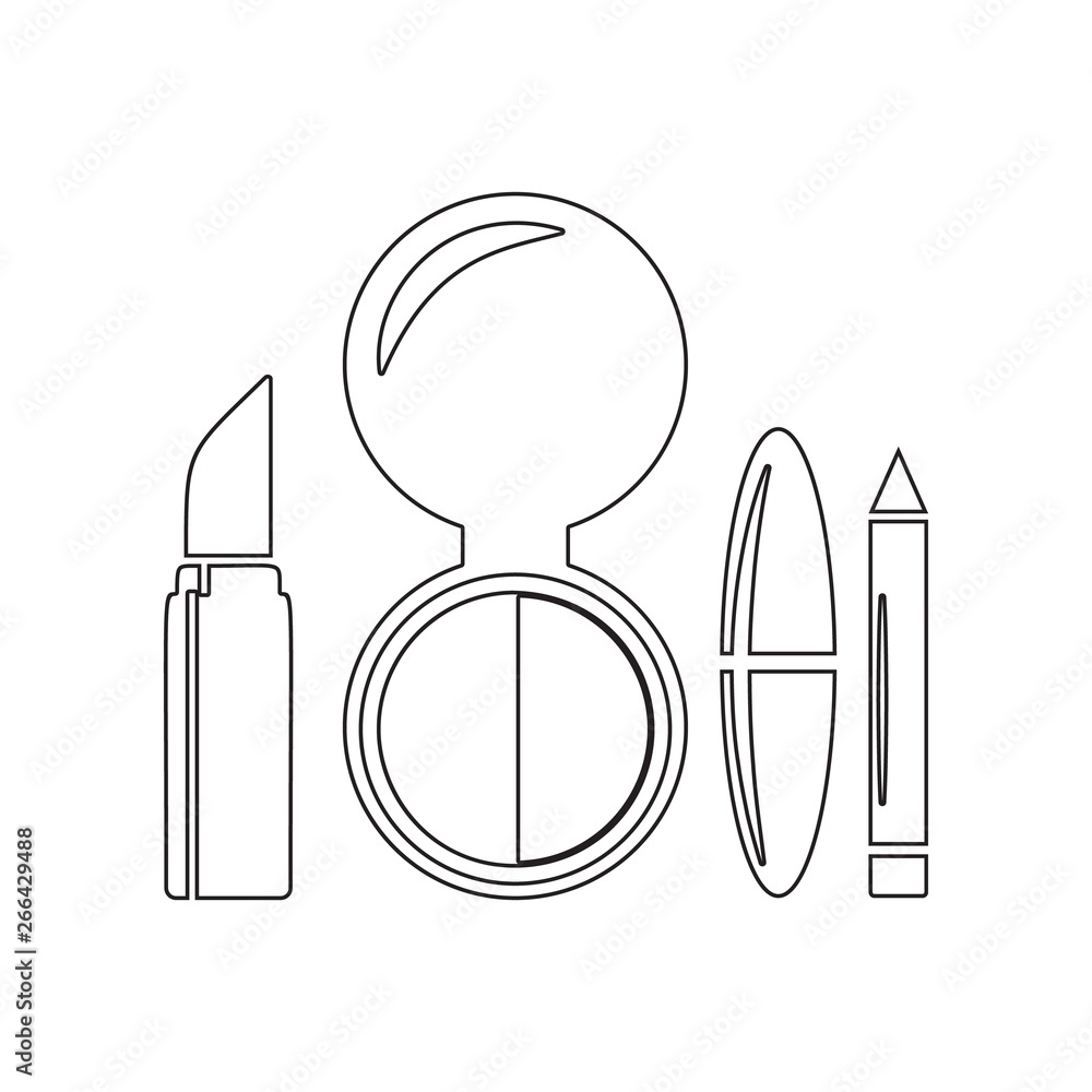 Aufkleber cosmetic set icon. element of beauty salon for mobile concept and web apps icon. outline, thin line 
