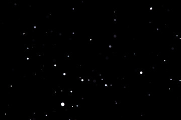 Real snowfall. Design pattern to overlay the image and create a snowfall effect. Deep black color