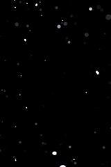 Real snowfall. Design pattern to overlay the image and create a snowfall effect. Deep black color