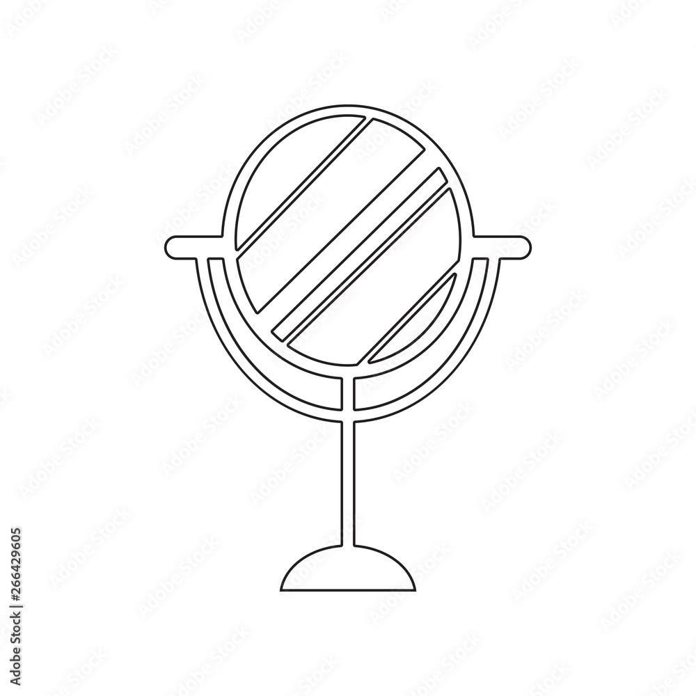 Poster desk mirror icon. element of beauty salon for mobile concept and web apps icon. outline, thin line i