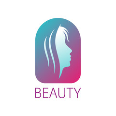 Sign profile of a girl, beauty industry
