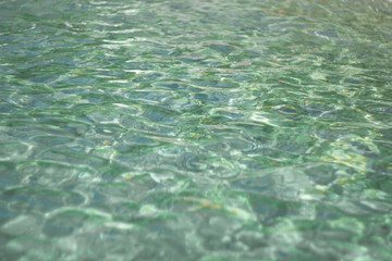 Background shot of aqua sea water surface.