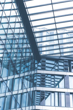 Modern architecture building with reflections