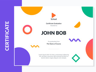 Certificate of appreciation template design. Elegant business diploma layout for training graduation or course completion. Certificate template. Award diploma design blank.