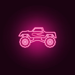 Bigfoot car neon icon. Elements of bigfoot car set. Simple icon for websites, web design, mobile app, info graphics © gunayaliyeva