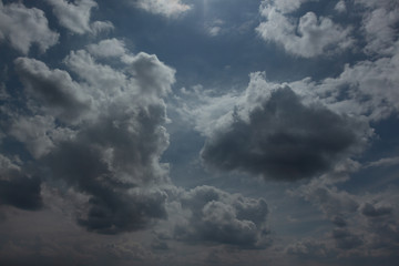 dark sun among the clouds