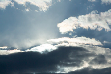 Obraz premium the hand from the clouds shows