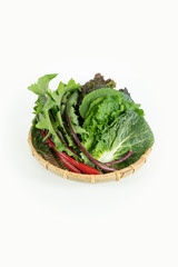 맛있는 쌈채소,신선한 유기농 식물