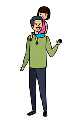 father with daughter characters