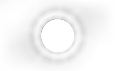 Abstract circle frame blurred blue sky background with light bokeh. Vector illustration