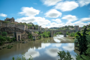 Fototapeta na wymiar Bridge of San Martin de Toledo Spain
