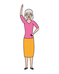 woman standing character