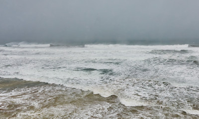 Atlantic ocean in a stormy weather, Essaouira