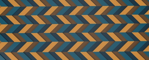 Patr&oacute;n geom&eacute;trico tridimensional de madera, pl&aacute;stico y aluminio - mosaico