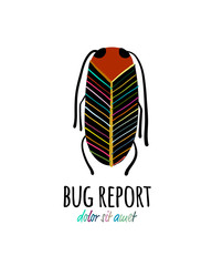 Funny beetle icon for your design